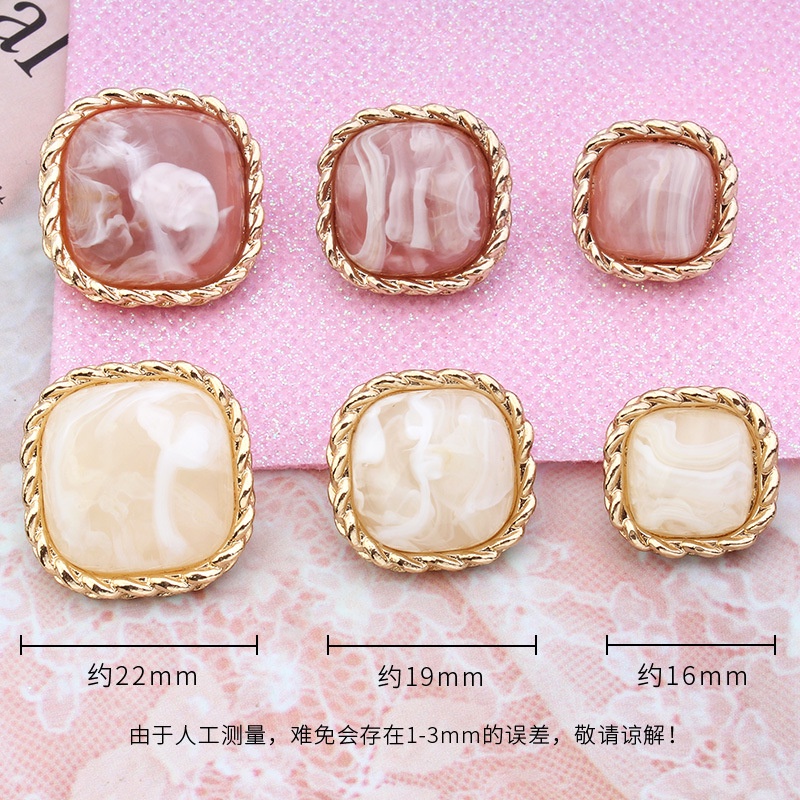 Bộ 10 Nút Áo Khoác Kim Loại Màu Vàng Sang Trọng 16/19/22mm