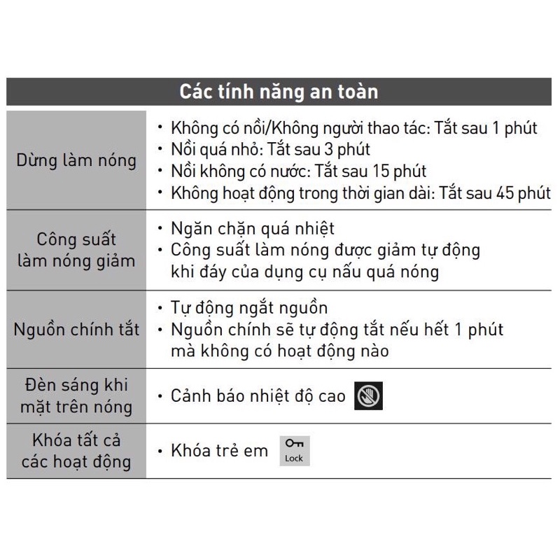 BẾP TỪ PANASONIC KY-C227E KHÔNG LÒ NƯỚNG