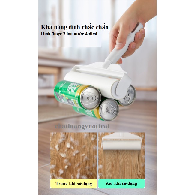 TM111 CÂY LĂN BỤI CÁN DÀI 124CM MẪU MỚI 2023 CỰC TIỆN DỤNG