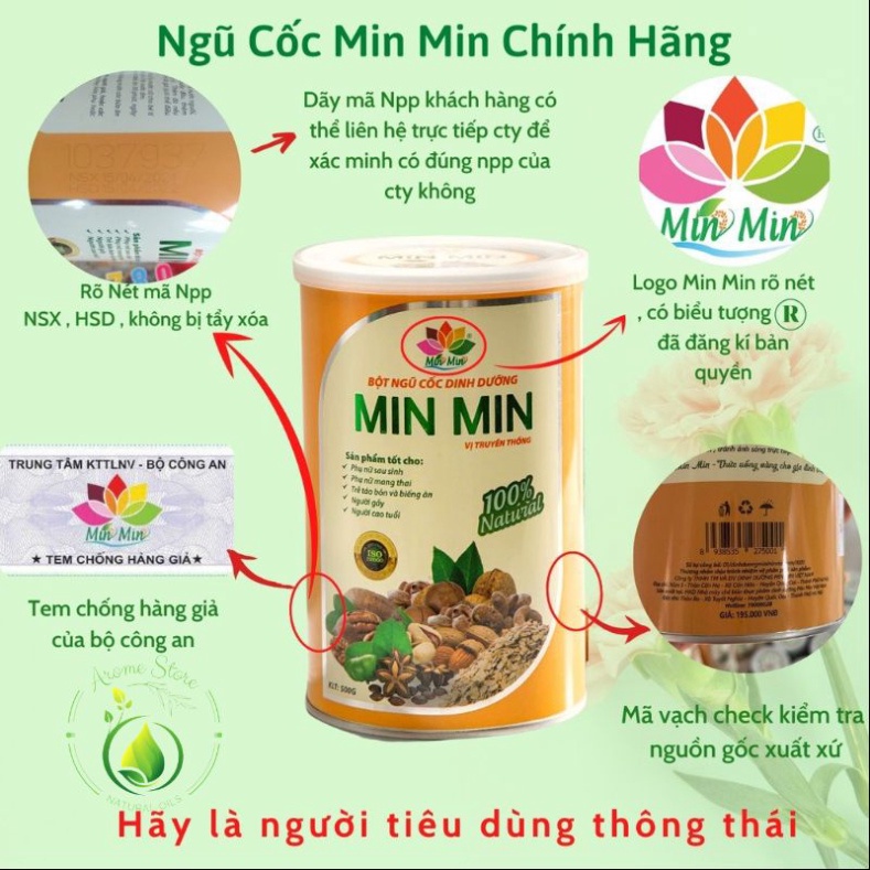 Ngũ Cốc Lợi Sữa MinMin loại Hạt mẫu mới 500g giúp mẹ bầu ăn tốt, Tăng sữa sau sinh Windy.com