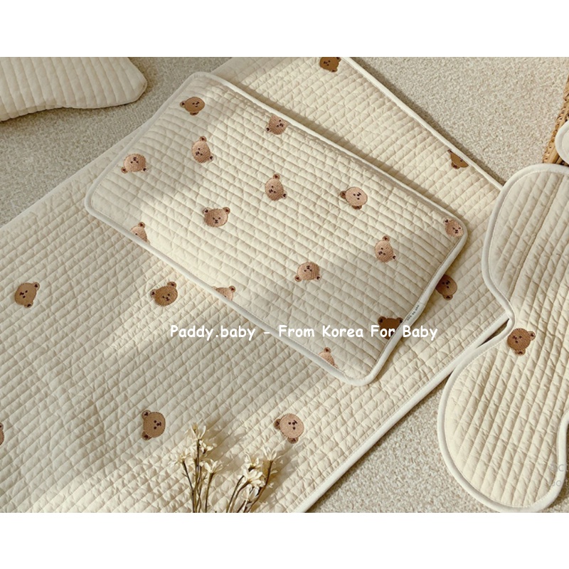 &lt;Có sẵn&gt; Thảm,gối điều hòa Dottodot Malolotte Hàn Quốc cho bé thêu quilting - made in Korea