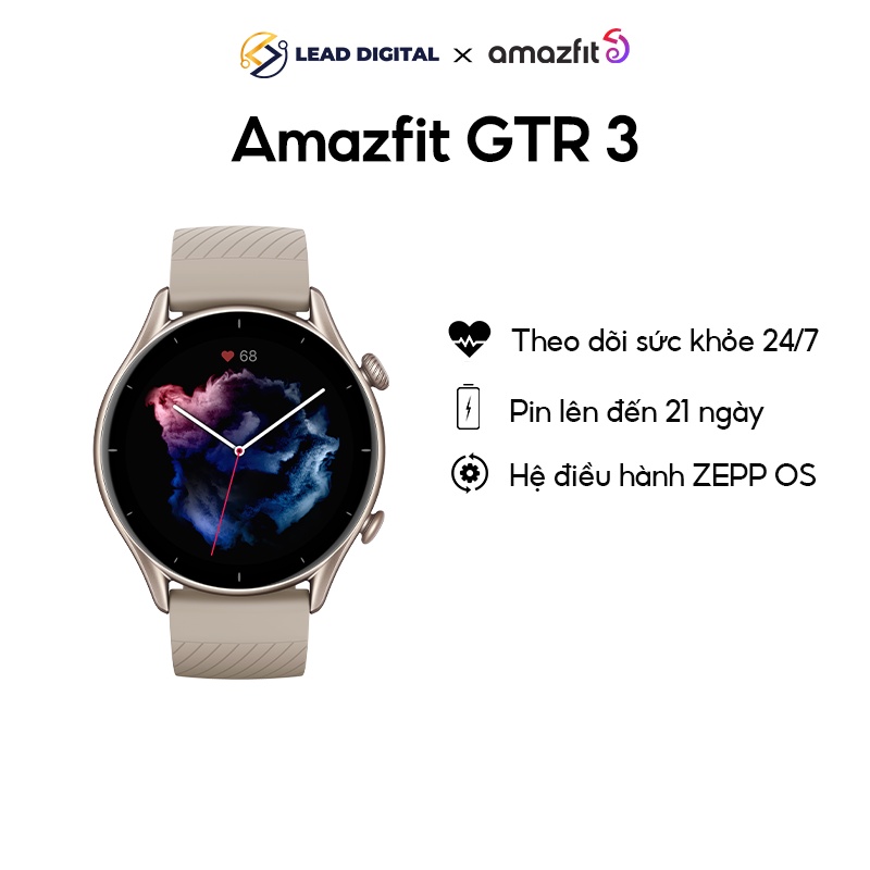 Đồng hồ thông minh Amazfit GTR 3 -Thời lượng pin 21 ngày - Tiếng Việt | Chính hãng - Bảo hành 12 tháng