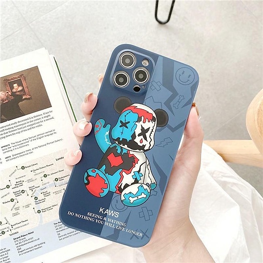 Ốp lưng iphone cạnh vuông kaws smile 6/6plus/6s/6splus/7/7plus/8/8plus/x/xr/xs/11/12/pro/max/plus/promax Sky Shop