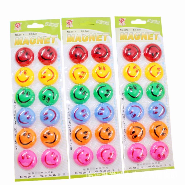 Nam châm dính bảng KOLANO nam châm gắn bảng set 12 chiếc hình mặt cười đáng yêu SA-001373