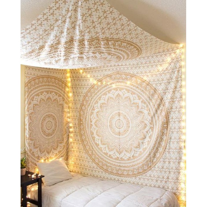 Tranh vải Mandala -19 mẫu,1M5*1M3  tặng kèm đinh và kẹp tranh