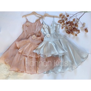 Đầm lụa 2 dây cho bé và mẹ hannah kids
