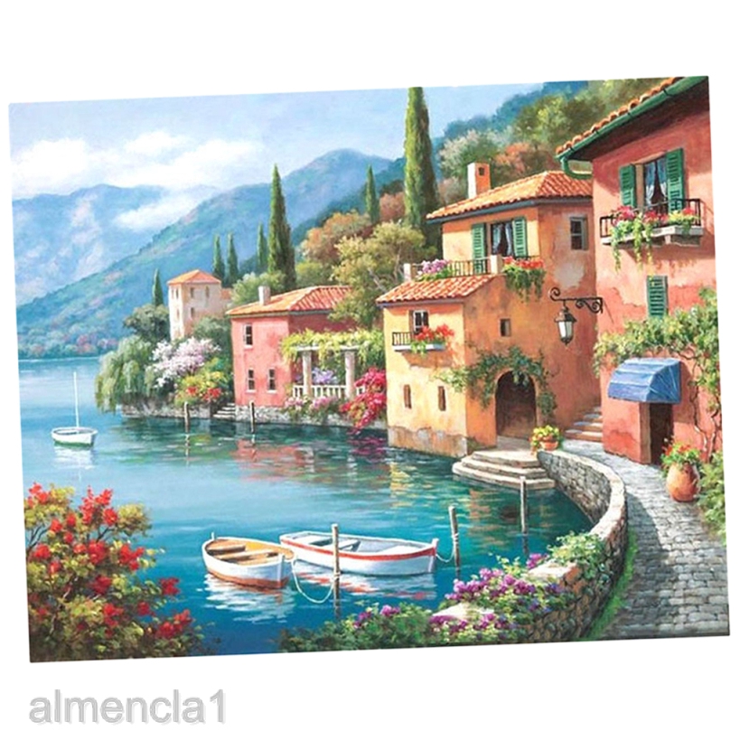 1 Set DIY Landscape Oil Painting Paint by Number Kits for Kids Adults
