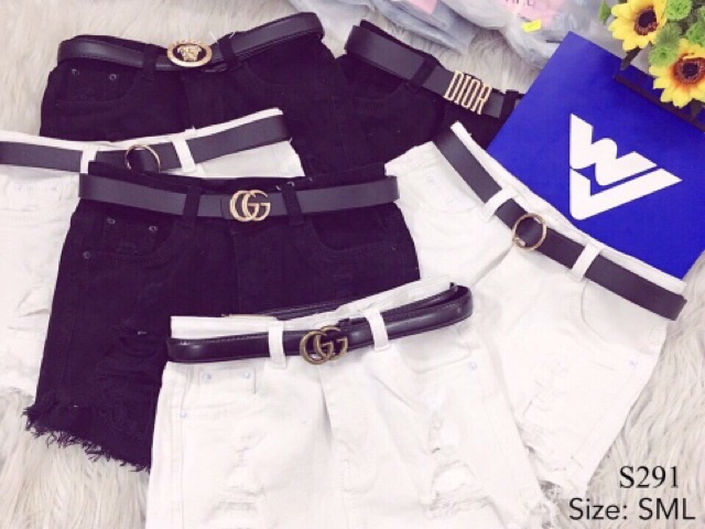 Sort Jean giãn trắng đen siêu đẹp chụp thật | BigBuy360 - bigbuy360.vn