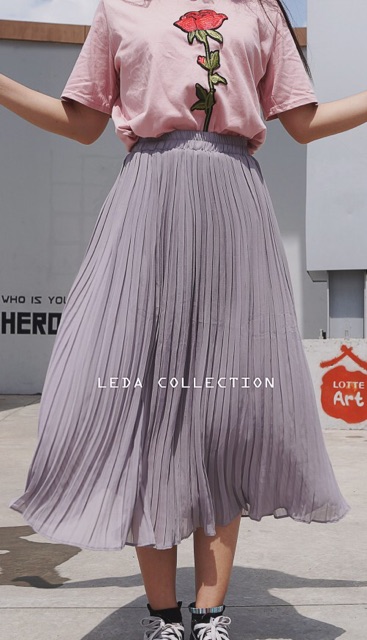Chân váy dập xếp li nhỏ tùng rộng dài 75Yura store CVXL1T | BigBuy360 - bigbuy360.vn