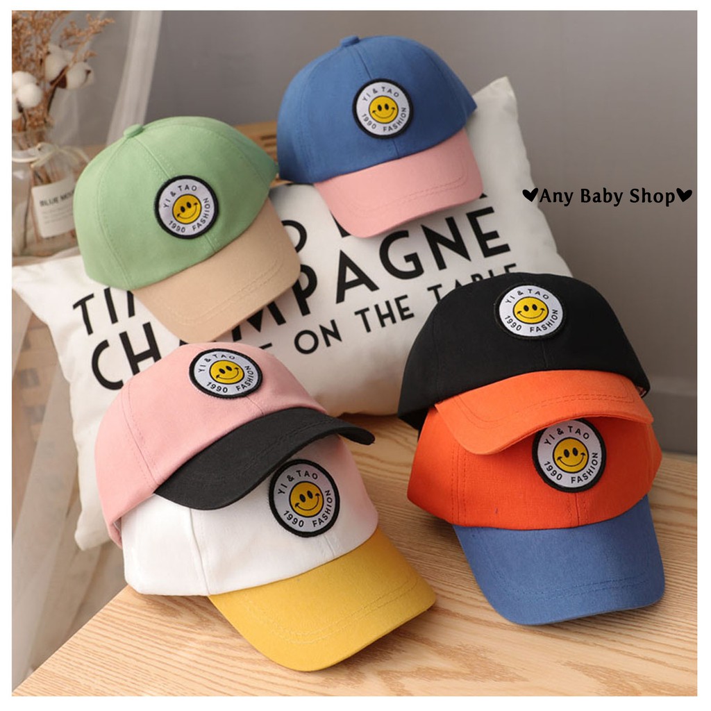 Mũ nón in chữ và mặt cười cute cho bé trai bé gái nhiều màu dễ thương-hàng có sẵn ❣❣