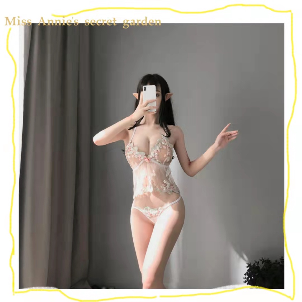 🥰Đồ ngủ sexy💘Freeship💘Quyến rũ thêu thùa váy ngủ cosplay nữ y tá xinh đẹp gợi cảm+Quần lót Freesize 40-65kg---006 | BigBuy360 - bigbuy360.vn