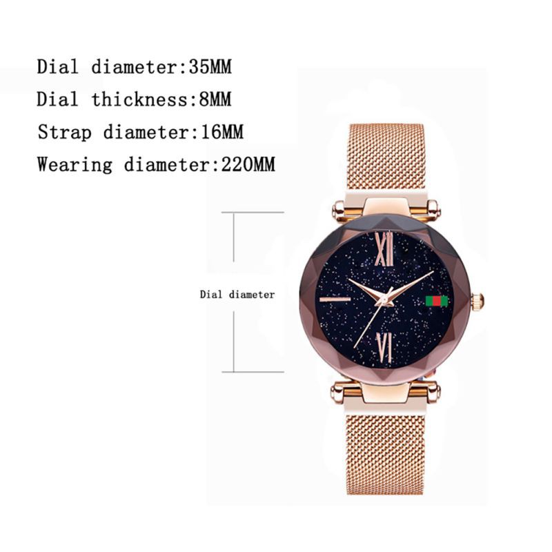 Đồng hồ đeo tay dây thép lưới không gỉ thời trang cho nữ | BigBuy360 - bigbuy360.vn