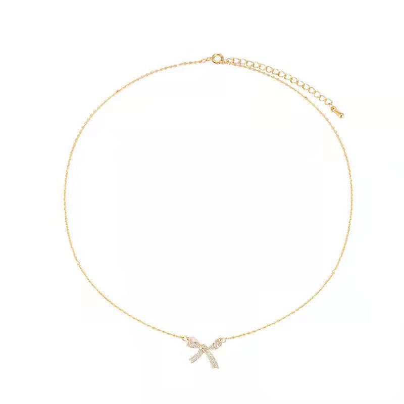 Vòng cổ Mặt Nơ Đính Ngọc Trai Sang Trọng