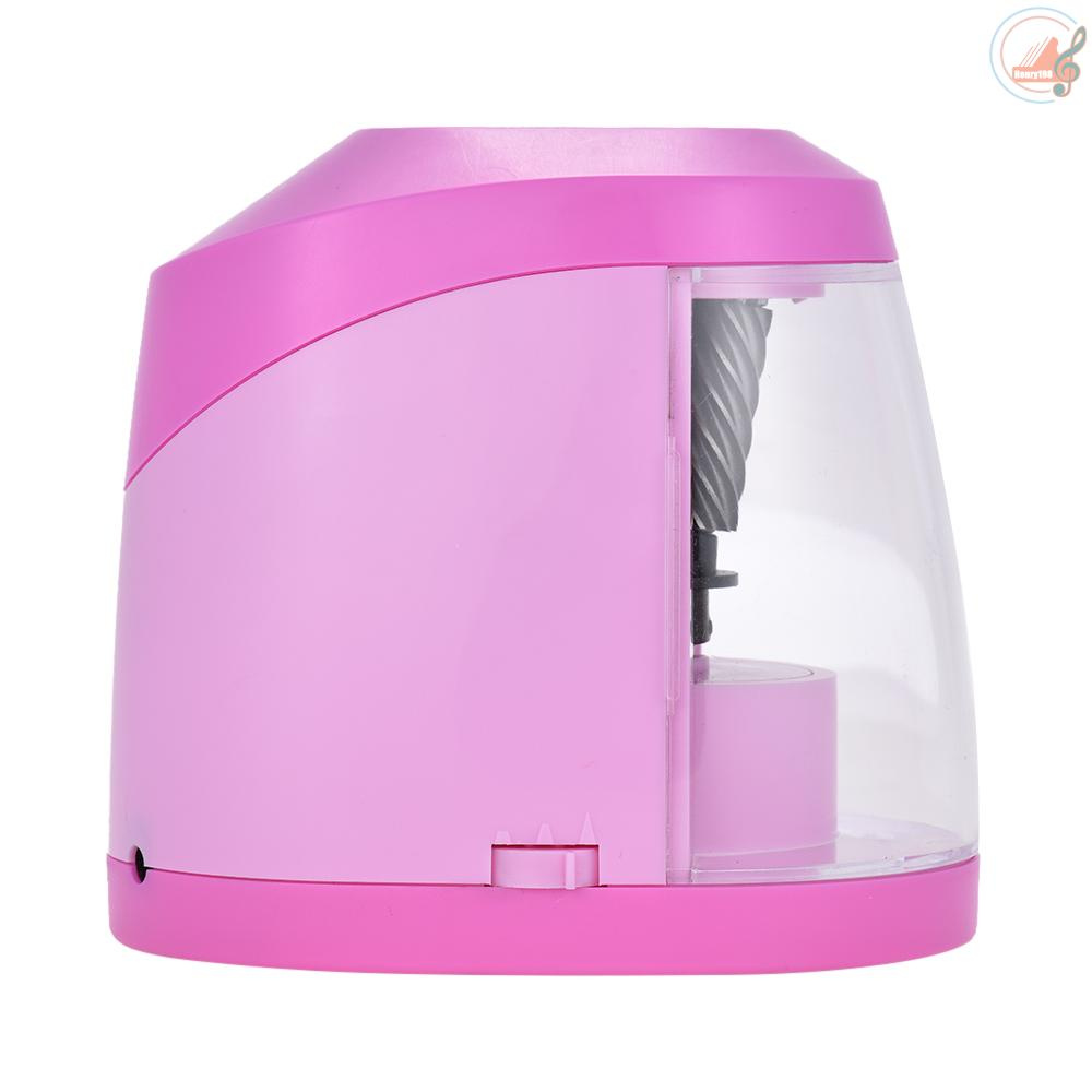 Automatic Electric Pencil Sharpener Battery or USB Powered with 3 Graphite Point Tip Modes for Home School Classroom Student Artist Crafts Kids Pink