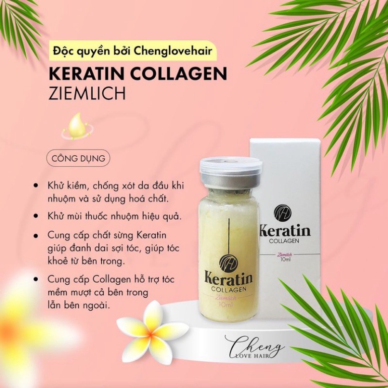 KERATIN COLLAGEN Ziemlich - Hỗ trợ phục hồi tóc nát, hư tổn, giảm xót khi nhuộm tóc