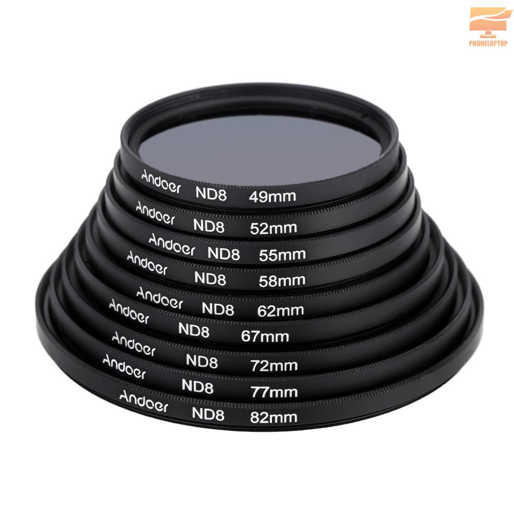 Bộ Lọc Ống Kính Máy Ảnh Andoer 67mm Uv + Cpl + Nd8 Nd8 Cho Nikon Canon Pentax Sony Dslr