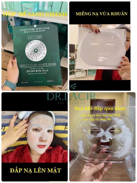 MẶT NẠ DA CÁ HỒI TRẮNG TINH KHIẾT LAMER DR.LACIR - cấp ẩm và siêu trắng mịn mướt