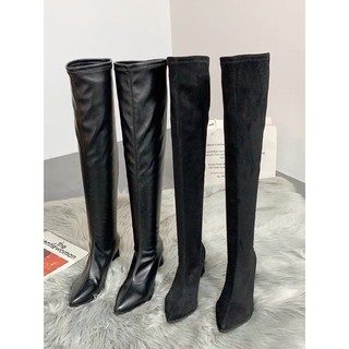 Boot cao trên gối gót 7cm hàng qccc hot 2021