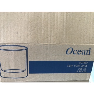 Combo 6 ly cốc thủy tinh ocean new york juice 205ml