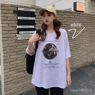 【Tại Chỗ Nóng】Phong Cách Harajuku Trắng Ngắn TayTÁo Sơ Mi Nữ2021Lỏng Lẻo Mới Sinh Viên Mùa Hè Áo Dài Siêu LửacecThủy Triều