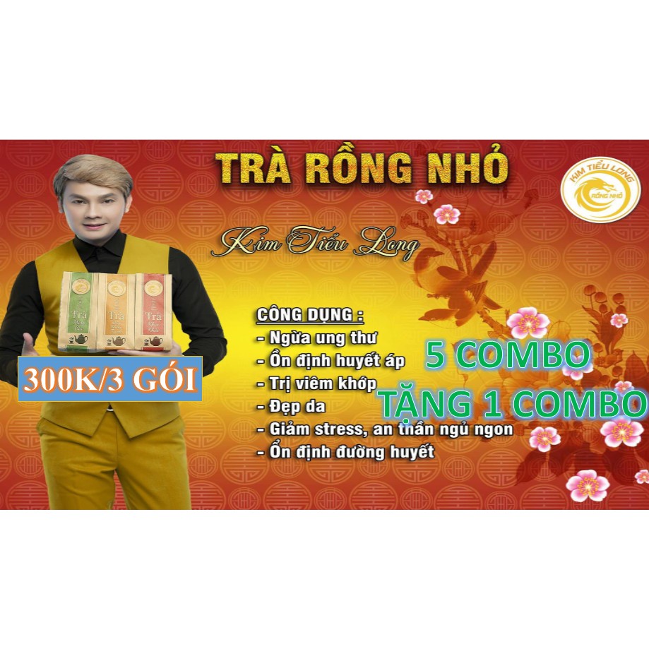 Mua 5 tặng 1 - 5 Combo trà Rồng Nhỏ giảm mất ngủ Nghệ sỹ Kim Tiểu Long