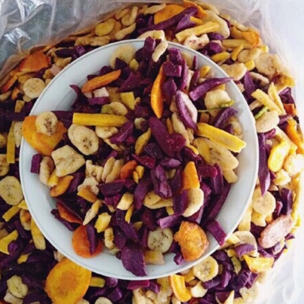 1kg Hoa quả sấy vụn thập cẩm không đường Romrop Food