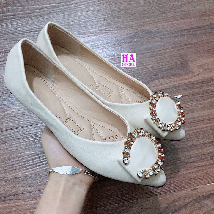 [Mã FASHIONT4WA2 giảm 10K đơn 50K] [Free ship từ 50k] Giày chữ C đính đá cao cấp siêu đẹp hot nhất 2019