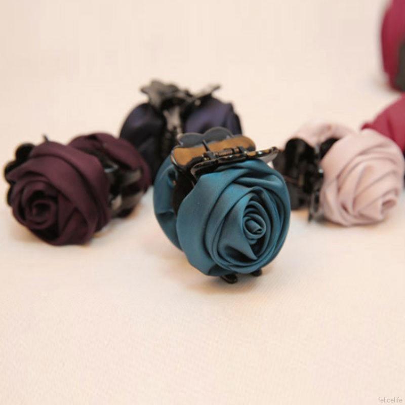 Kẹp tóc họa tiết bông hồng cá tính