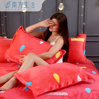 1 Cặp Vỏ Gối Lông Cừu Dày Dặn 48x74