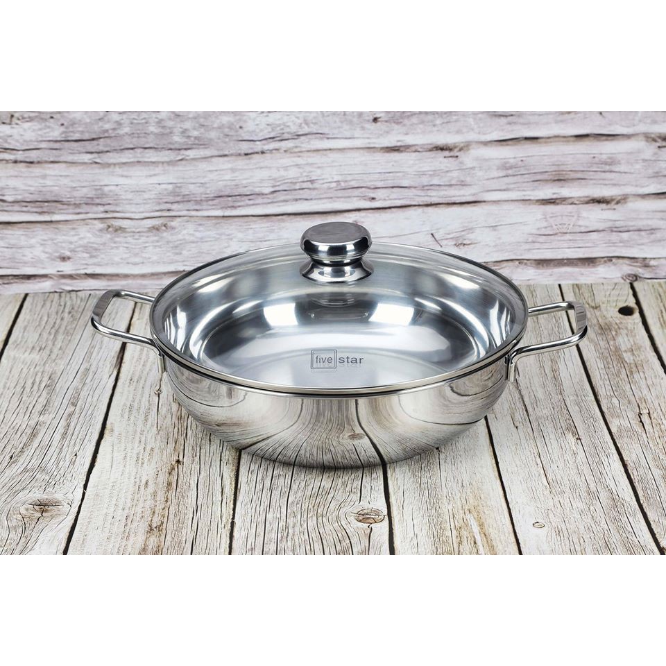 Nồi lẩu inox fivestar 3 đáy đun từ size 24/26/28