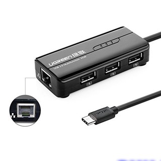 [FREESHIP 99K]_Cáp USB 3.1 Type C to Lan và 3 cổng USB 2.0 Ugreen 30289