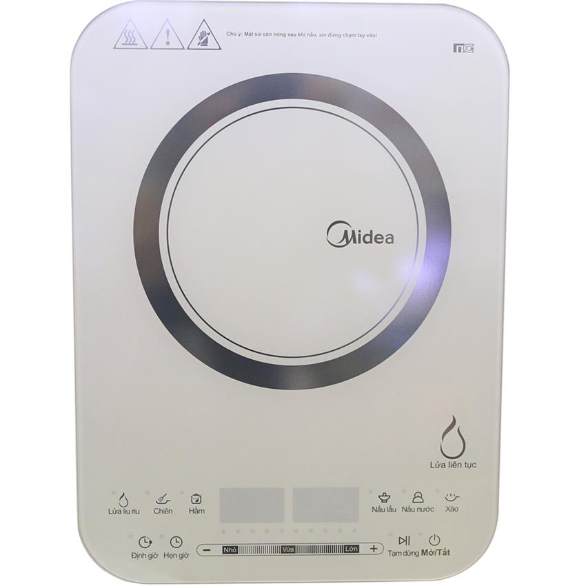 Bếp từ Midea MI-T2117DA 2100W mặt cảm ứng chịu lực tốt