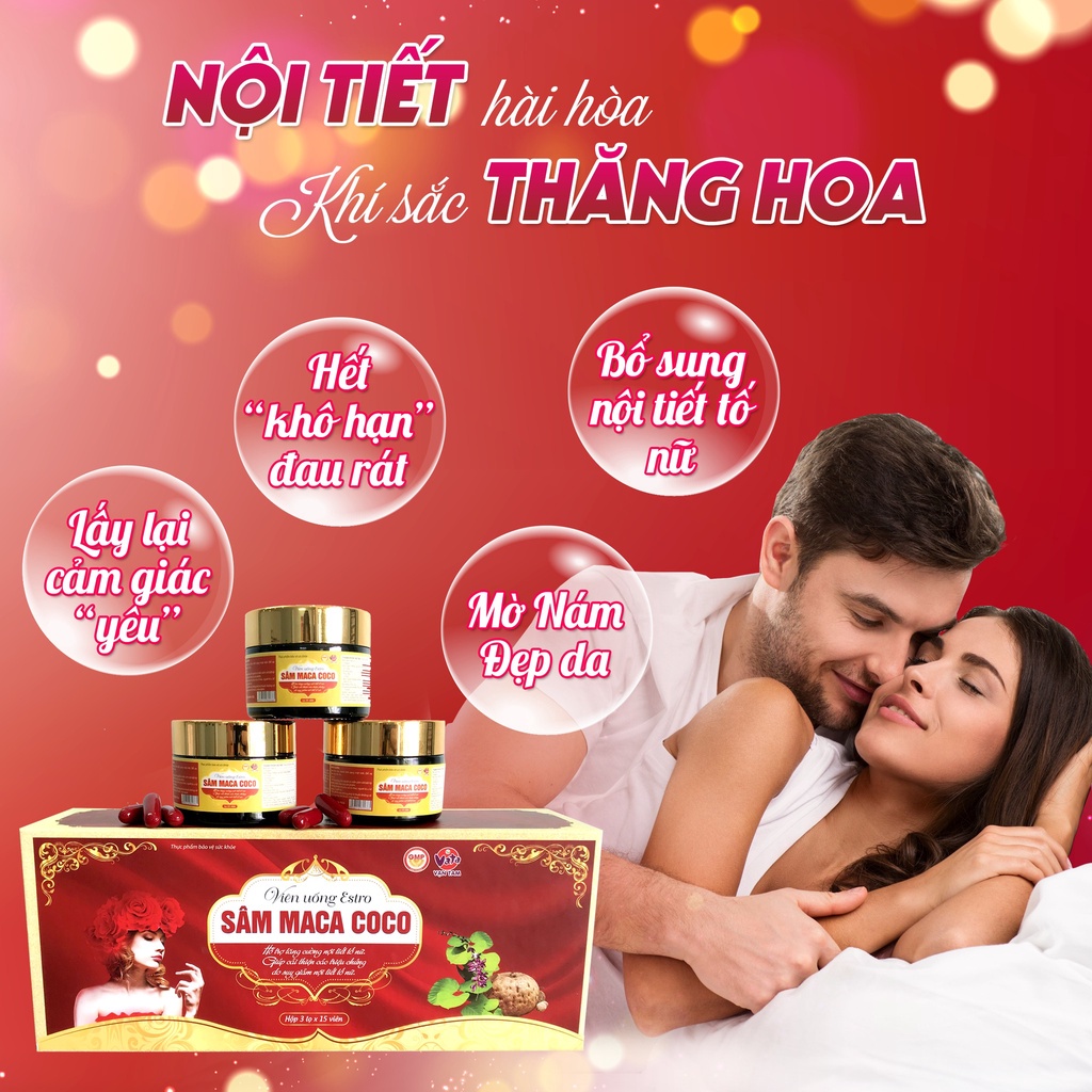 Viên Uống Estro Sâm Maca Coco Vạn Tam Bổ Sung Collagen Nhau Thai Cừu Sâm Tố Nữ Giúp Đẹp Da Và Tăng Cường Nội Tiết Tố Nữ