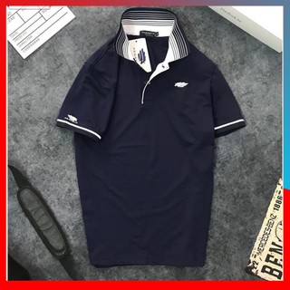 Áo Thun Nam 🌞FREESHIP – HÀNG CHẤT🌞 Cổ Bẻ Tay Ngắn Phối Sọc Bo, Thun Cá Sấu Poly Cao Cấp - GM