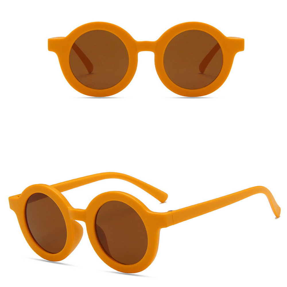 [sweet] children cartoon PC frame round sunglasses boy girls summer sunglasses