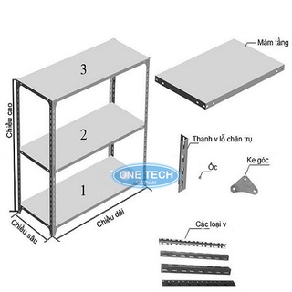Kệ sắt 2 tầng DxRxC 40 * 60 * 80