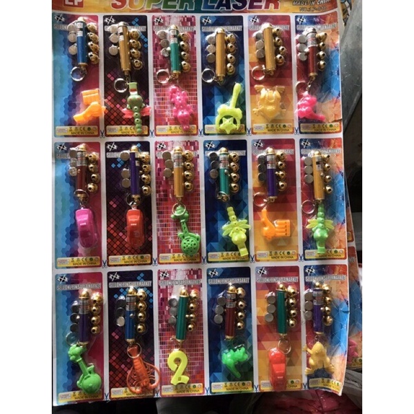 Sỉ vỉ 18 bộ laze kèm móc khoá