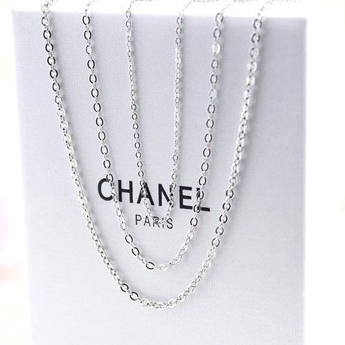 Dây chuyền bạc trơn, vòng cổ bạc trơn không có mặt cho trẻ em bạc ta nguyên chất 999