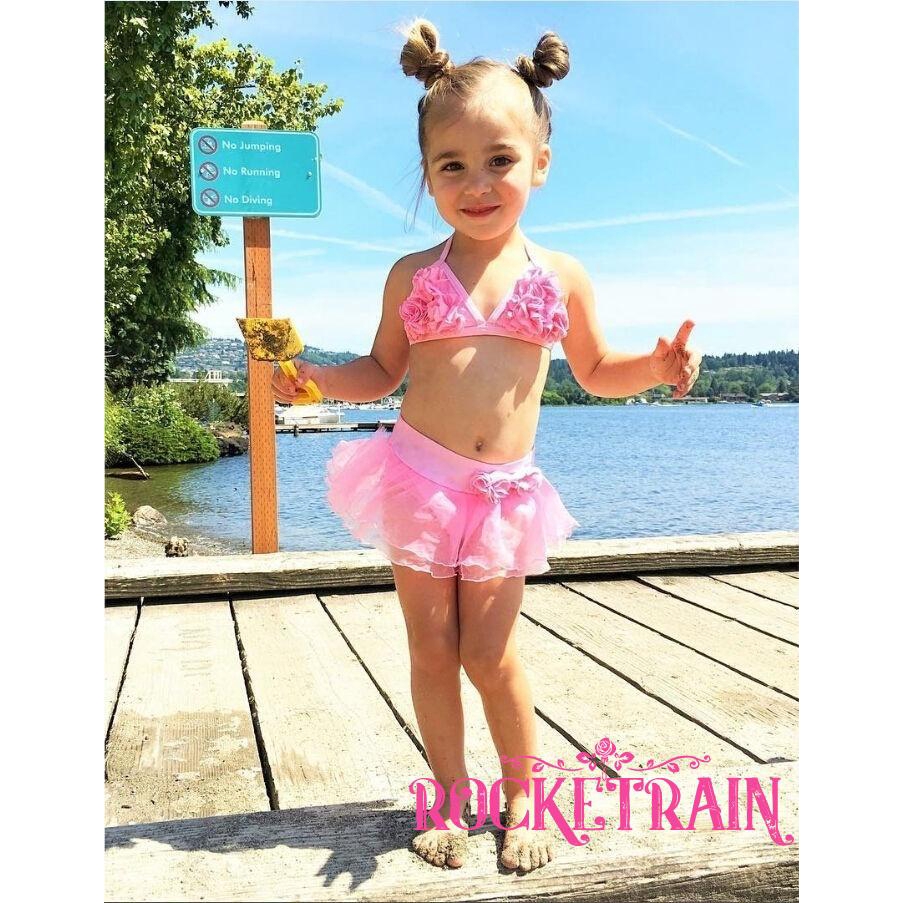 Set đồ tắm in họa tiết hoa xinh xắn dành cho bé gái