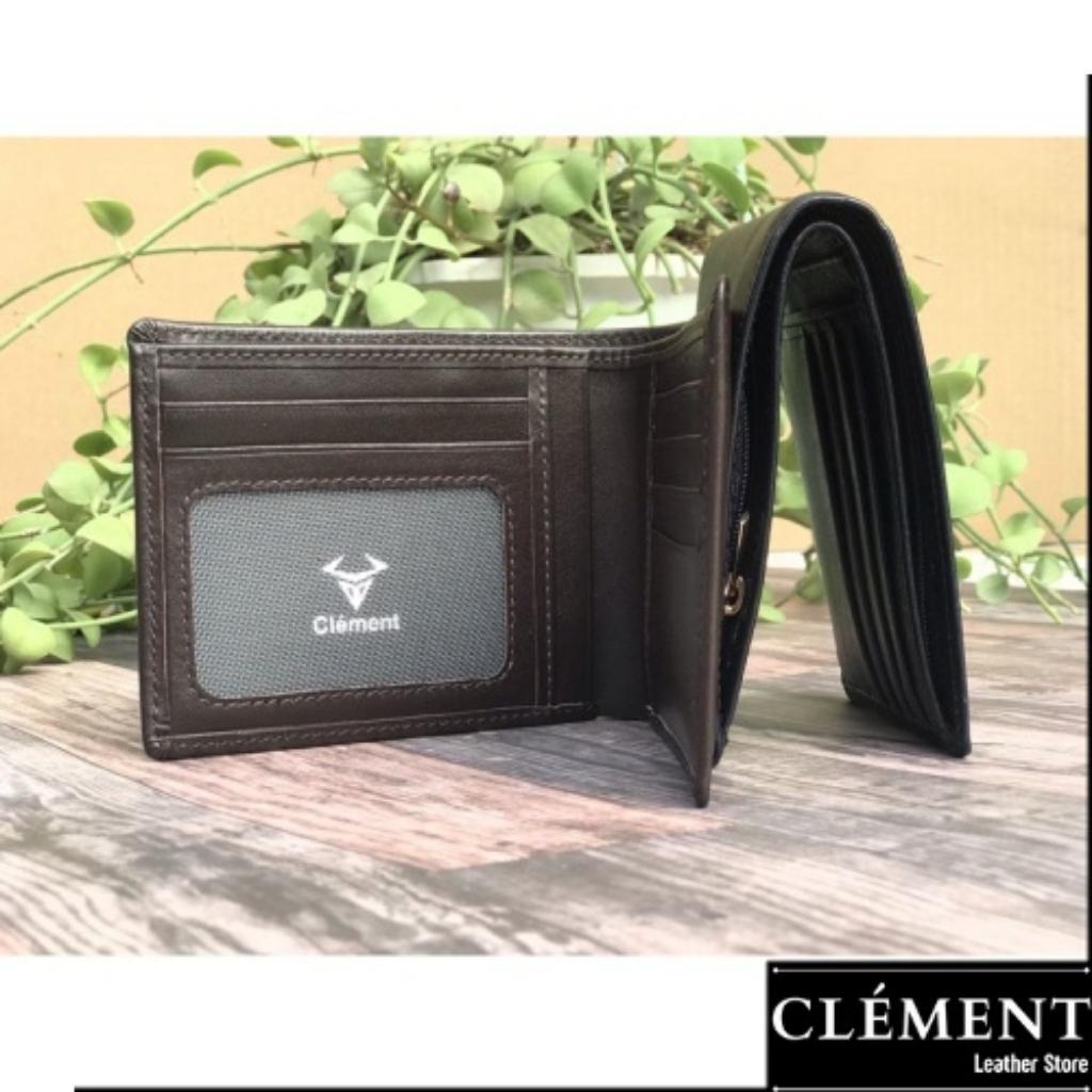 Ví da nam cao cấp, bóp ví nam da bò thật Clément – CM005 - BH 12 tháng - Full box