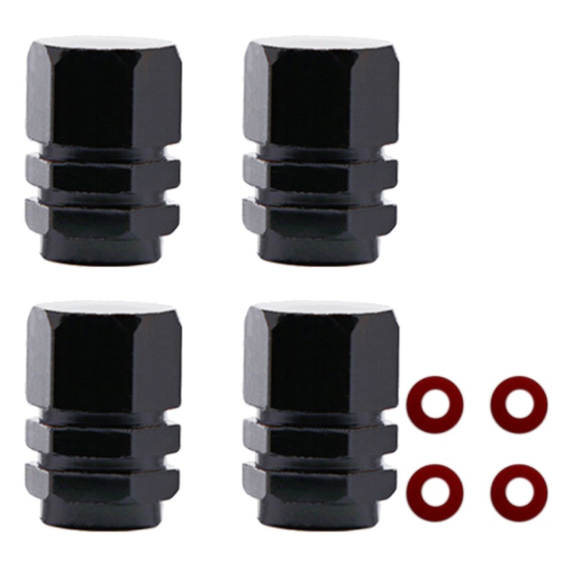 Bộ 4 Nắp Van Bánh Xe Hơi Đường Kính 9mm Bằng Hợp Kim Nhôm Chống Bụi Dùng Trang Trí Ốp