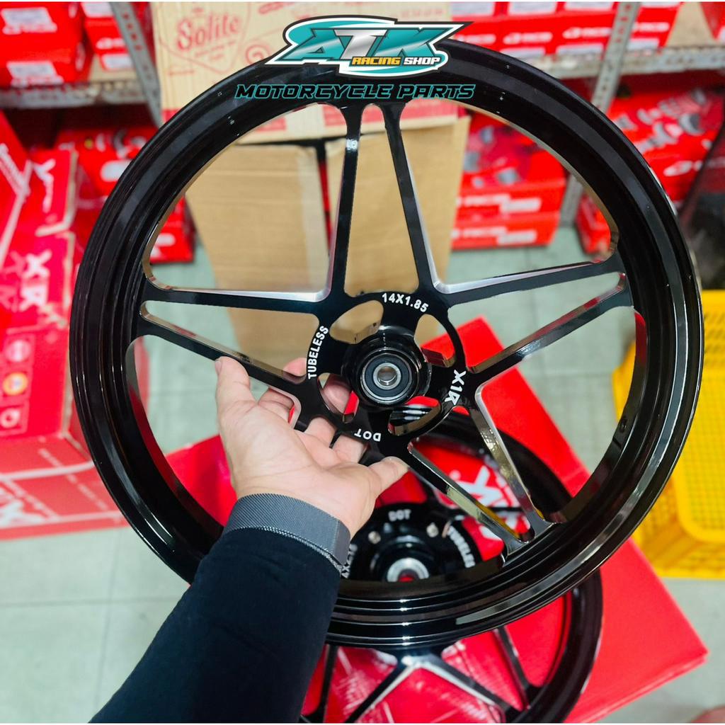 Mâm xe máy mẫu Ngôi sao cnc dành cho xe Vario chính hãng X1R, size 1.85-2.15x14 hàng cao cấp lắp ráp như zin