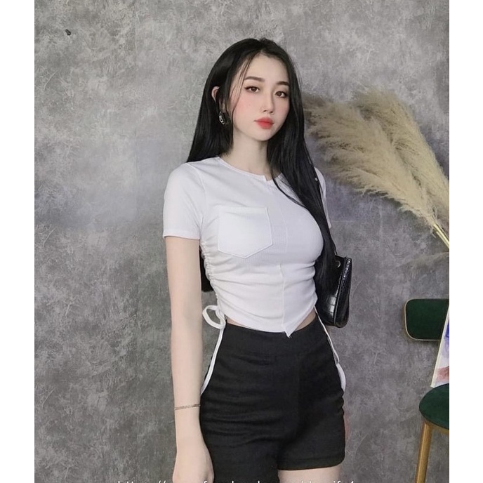 Áo thun body cổ lệch tay ngắn [ BO RIP ]