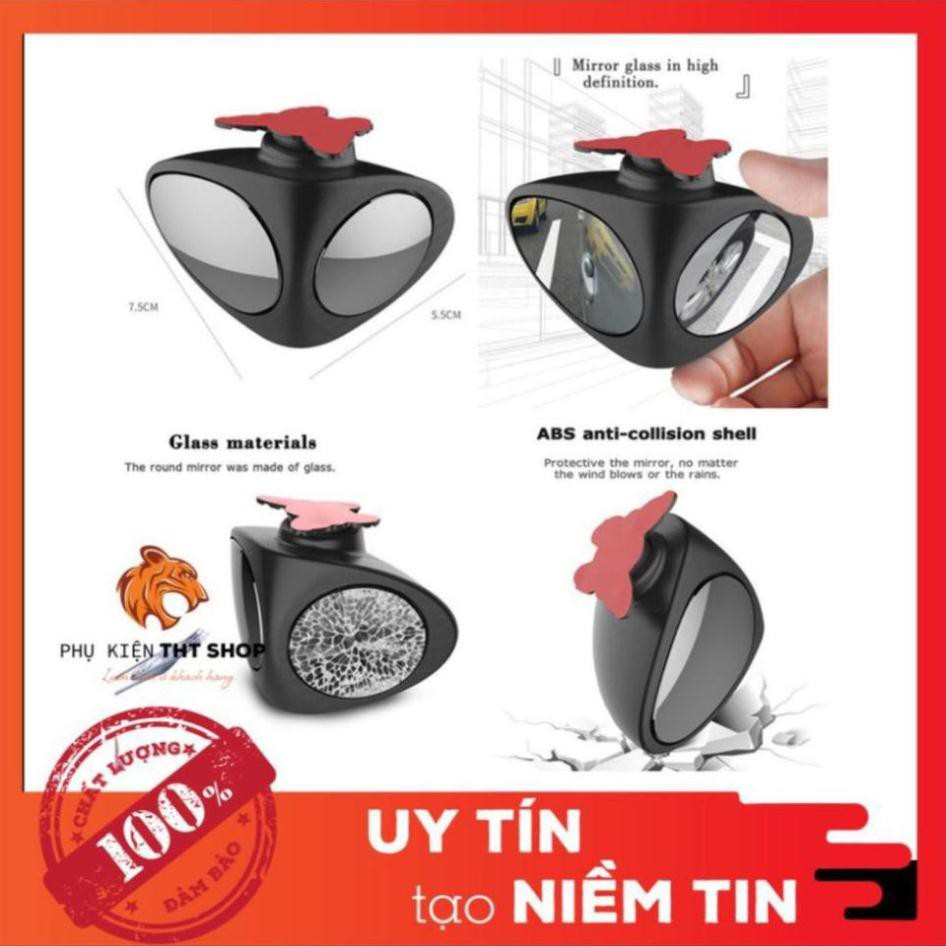 Cato123 A2 Gương Cầu Lồi Xóa Điểm Mù Cho Xe Hơi SOI LỀ 2 GÓC TRƯỚC VÀ SAU.