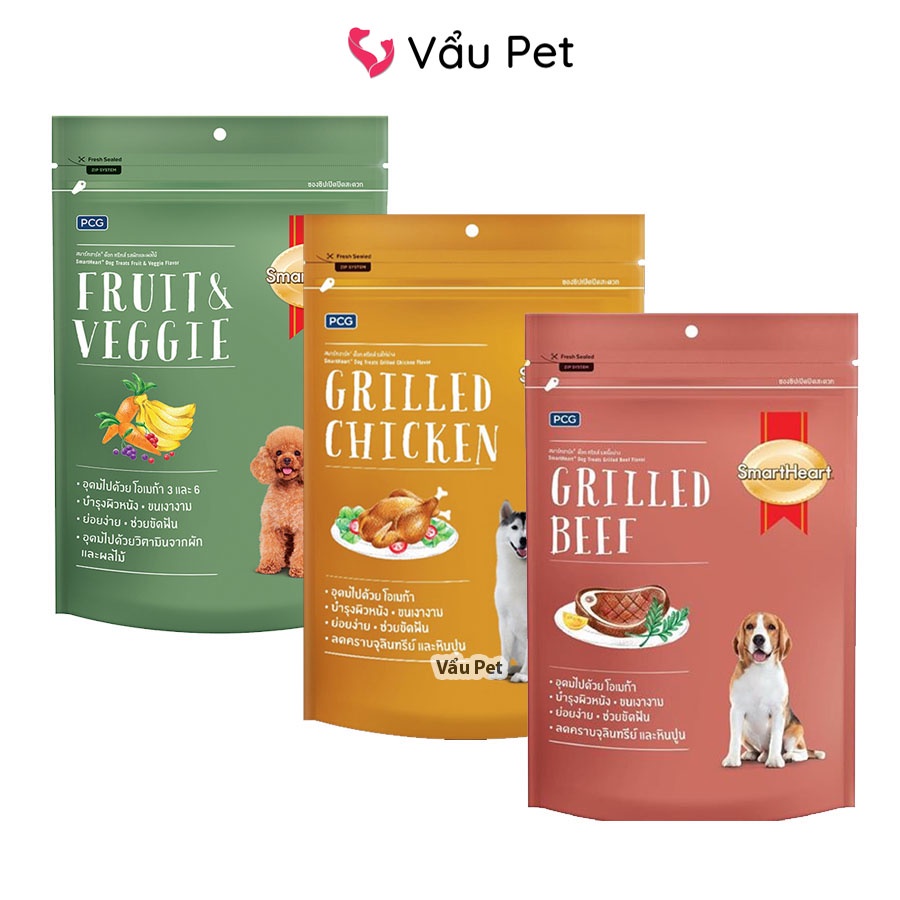 Bánh thưởng cho chó Smartheart Dog treat 100g - Đồ ăn cho chó Vẩu Pet Shop