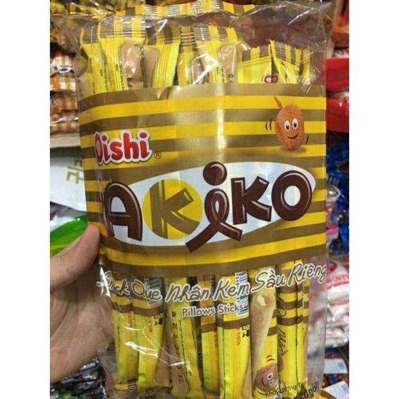 1 thùng = 10 bịch bánh que Akiko ( mỗi bịch 20 que)