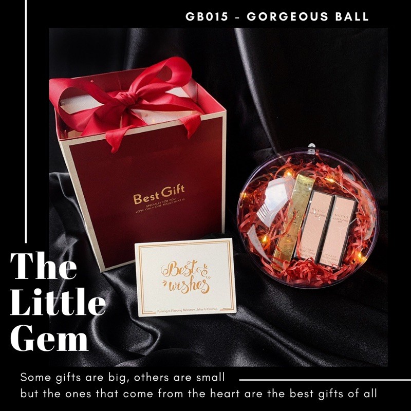 Hộp quà quả cầu Gorgeous Ball 14cm độc lạ đựng quà,đựng son tặng 14/2 Valentine, 8/3, 20/10, 20/11, Noel, Sinh nhật