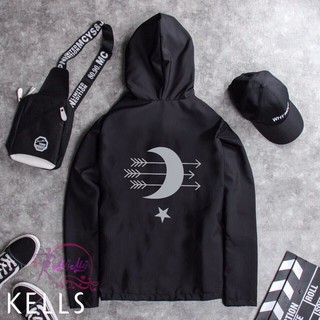 🌜Áo Khoác Dù Mặt Trăng Phát Sáng