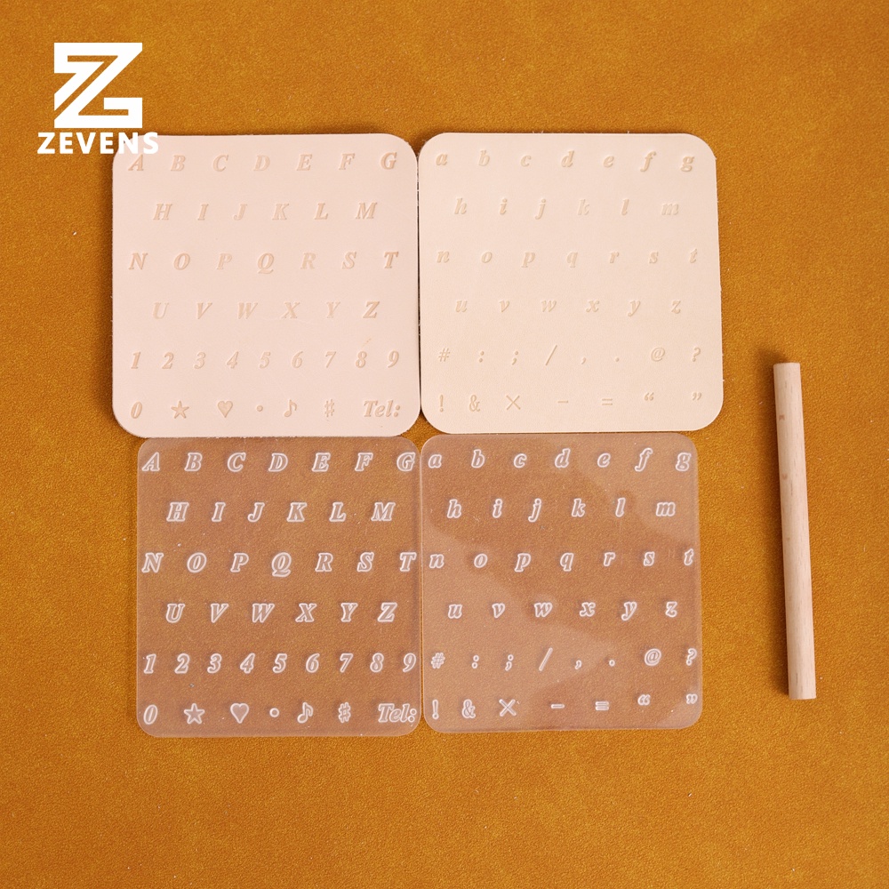 Con Dấu In Chữ/ Số/ Chữ/ Số Làm Đồ Da Thủ Công Bằng Da Trong Suốt DIY