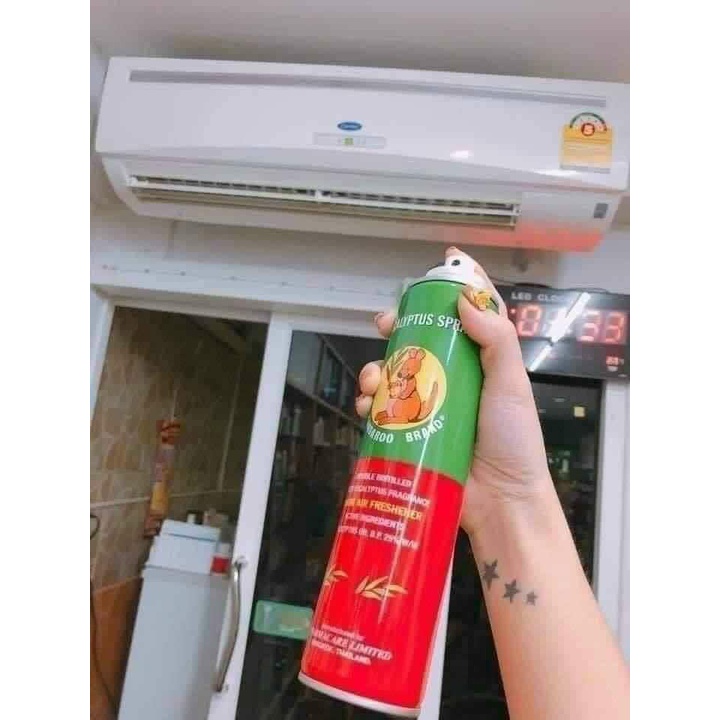 XỊT PHÒNG TINH DẦU KHUYNH DIỆP KANGAROO 300ML THÁI LAN CHÍNH HÃNG - 9086